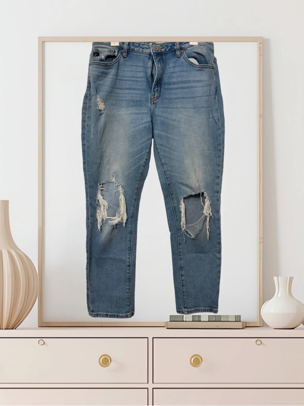 BOGO! KanCan Distressed Light Blue Boyfriend Jeans